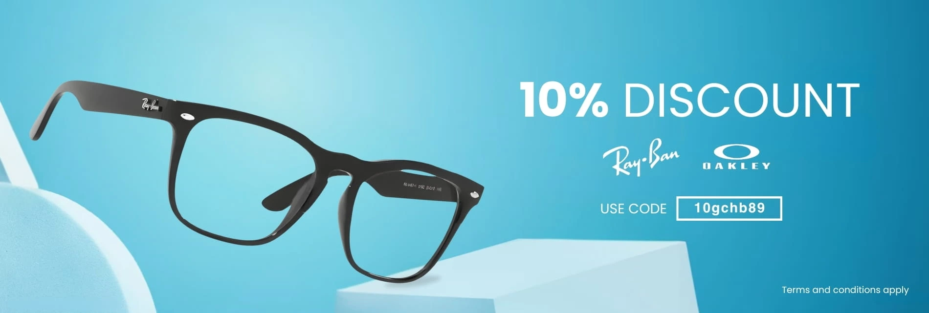 10 percent discount on all rayban and oakley frames