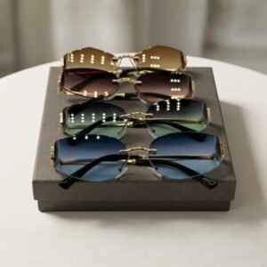 oval rimless sunglasses A035