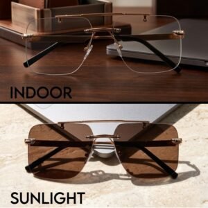 transition rimless solar sunglasses a030