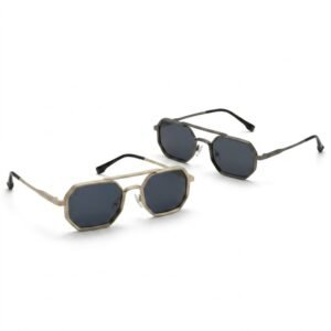 Geometric Double Bridge Sunglasses